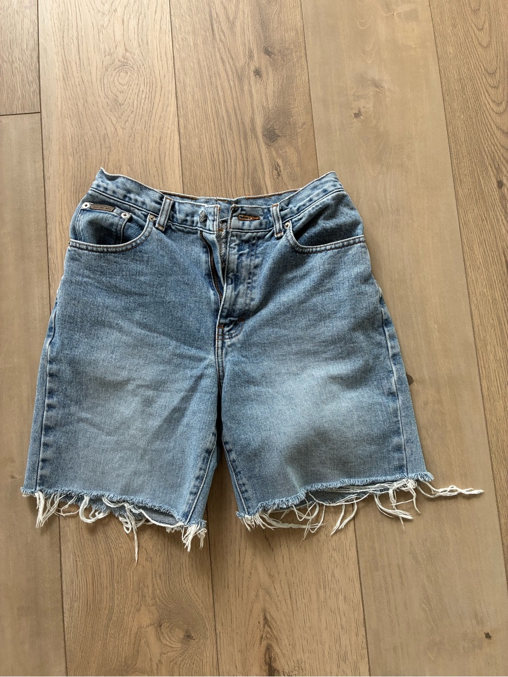 Calvin Klein Light Blue Denim Cutoff Shorts
